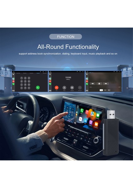 Kabloludan Kablosuza Carplay Kutusu Carplay Dongle Aı Kutusu Sesli Asistan Carplay Adaptörü Bluetooth Wıfı Tak ve Çalıştır (Yurt Dışından)