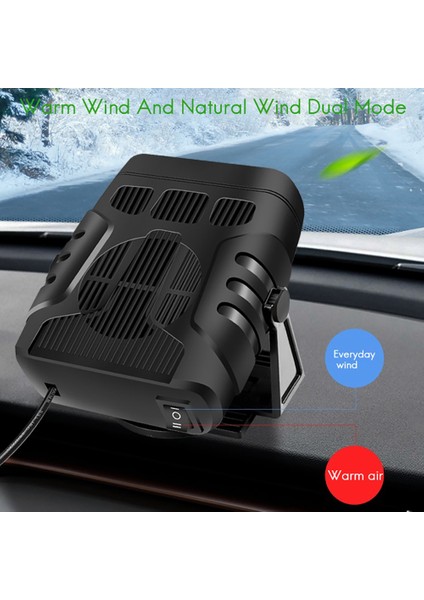 Taşınabilir Isıtma Soğutma Fanı Oto Araba Isıtıcı Buz Çözücü Buğu Çözücü 200 W Isıtıcı Ön Cam 360 Derece Rotasyon 24 V (Yurt Dışından) fırsatları