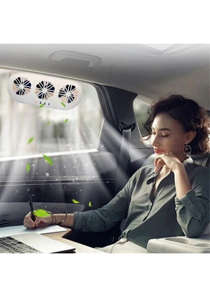Araba Egzoz Fanı Güneş Enerjili ve USB Şarjlı Pencere Vantilatörü 3 Fan Ön Arka Iç Radyatör Soğutma Sistemi A (Yurt Dışından) indirimleri