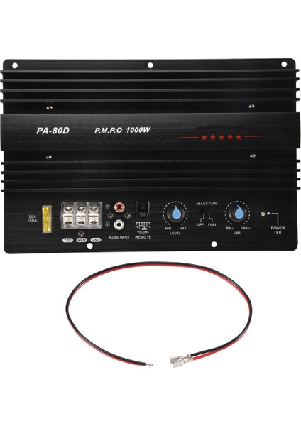 12V 1000W Mono Araç Ses Güç Amplifikatörü Güçlü Bas Subwoofer Amp PA80D (Yurt Dışından)