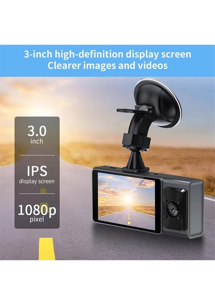 Araba Dvr Dash Kamera, 1080P Ön ve Iç Dash Kamera Wıfi Hd Gece Görüşü, G Sensörü, Park Monitörü, Döngü Kaydı (Yurt Dışından)