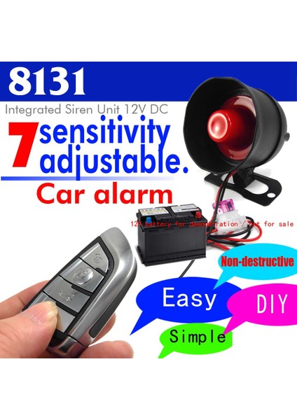 Evrensel Araba Alarmı Alarm Tek Yönlü Otomatik Titreşim Sistemi Araba Uzaktan Kumandası Hırsızlık Önleme Cihazı Araba Hırsızlık Önleme Alarmı (Yurt Dışından) fiyatları