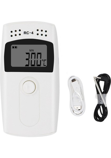 Rc-4hc USB Sıcaklık Veri Kaydedici Harici Sensör 16000 Nokta Sıcaklık Kaydedici Dahili Sensör (Yurt Dışından)