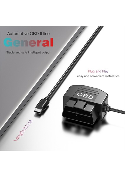 Dash Cam Obd Sabit Kablolama Kiti, Dash Kamera USB Type C Sabit Kablolama Kiti, Dashcam Için Obd Güç Kablosu 12-24V Ila 5V/3A (Yurt Dışından) indirimleri