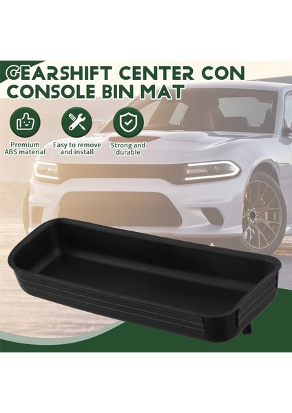 Siyah Vites Merkezi Konsol Kutusu Matı Dodge Charger 2015-2023 Şarj Cihazı Saklama Kutusu Matı 68398671AA 68443397AA (Yurt Dışından)