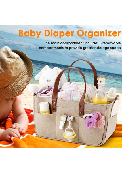 Bebek Bezi Organizatör - Bebek Duş Sepeti Taşınabilir Kreş Depolama Kutusu Araba Depolama Sepeti Oyuncaklar Için (Yurt Dışından) fırsatları