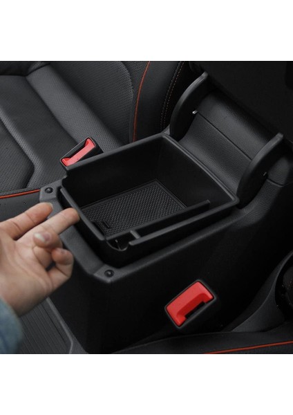 Araba Kol Dayama Merkezi Saklama Kutusu Konteyner Eldiven Düzenleyici Kılıf -Tiguan Mk2 2016 2017 2018 2019 (Yurt Dışından) modelleri