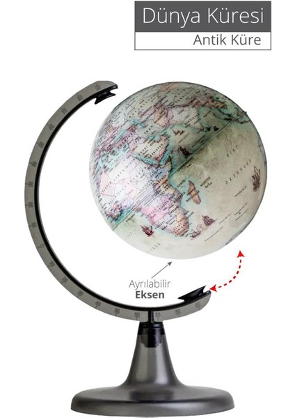 46152 Işıksız Antik Dünya Küresi 15 cm fiyatları