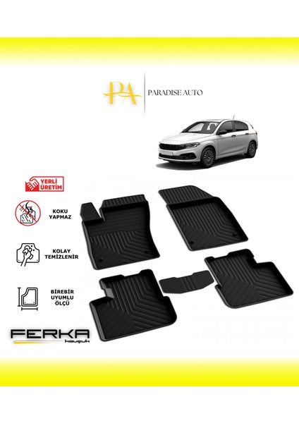 Fiat Egea Hb 2015 ve Üstü 4d Havuzlu Paspas