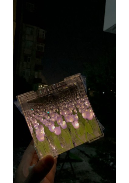 Sonsuz Laleli LED Ayna Lamba Pembe-Mor-Mavi modelleri