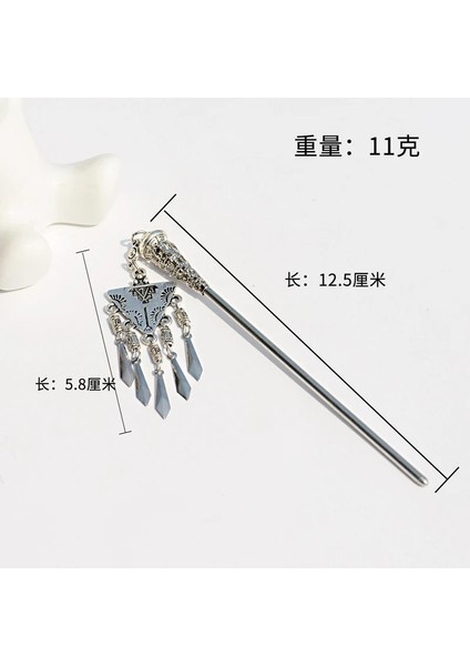 002-11 Bohemia Etnik Vintage Çingene Tibet Gümüş Renk Püskül Oyma Çiçek Chopstick Kadınlar Için Saç Çubukları Tokalar Takı Horquillas (Yurt Dışından) modelleri