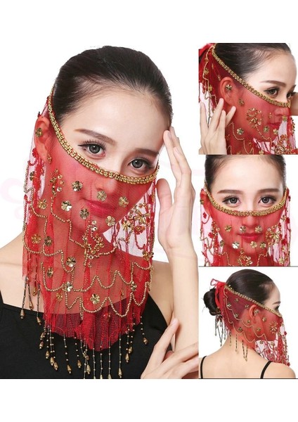Peçe 2 Moda Hint Takı Saç Dekorasyon Saç Bandı Metal Kafa Bandı Oryantal Dans Kafa Taç Bohemian Püskül Sikke Taç Kadın Hediye (Yurt Dışından)