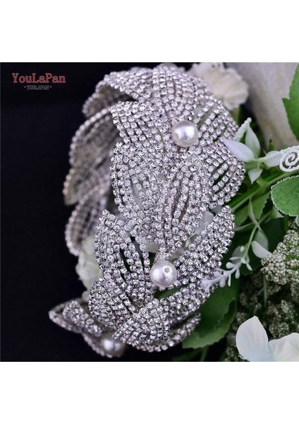 HP366-GÜMÜŞ Topqueen HP366 Lüks Gelin Tiara Taç Çiçek Taç Gelin Çelenk Bohemia Saç Bantları Düğün Gelin Saç Vines Aksesuarları (Yurt Dışından)