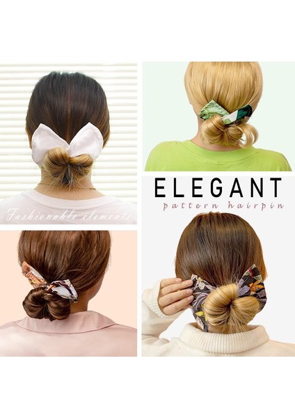 Beyaz On® Deft Bun Moda Saç Bantları Kadın Yaz Düğümlü Tel Kafa Bandı Baskı Saç Tokası Örgü Yapıcı Kullanımı Kolay Dıy Aksesuarları (Yurt Dışından) fırsatları
