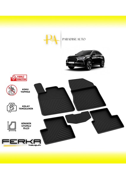 Ds Ds7 Crossback 2017 ve Üstü 4d Havuzlu Paspas