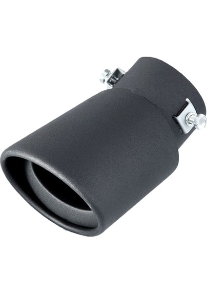 Araba Paslanmaz Çelik Siyah Kavisli Egzoz Kuyruk Boğaz Yuvarlak Boru Evrensel Araba Aksesuarlarına Uyuyor (Yurt Dışından)