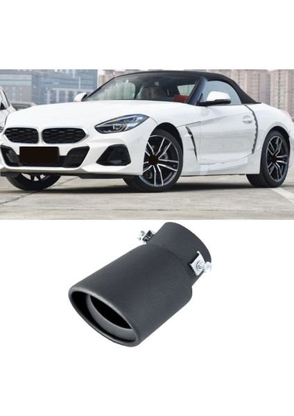 Araba Paslanmaz Çelik Siyah Kavisli Egzoz Kuyruk Boğaz Yuvarlak Boru Evrensel Araba Aksesuarlarına Uyuyor (Yurt Dışından) modelleri