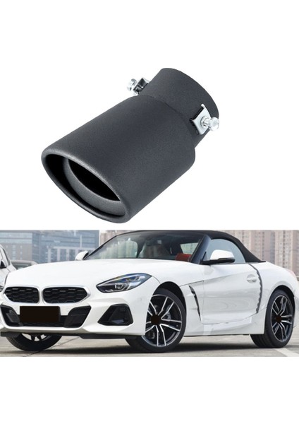 Araba Paslanmaz Çelik Siyah Kavisli Egzoz Kuyruk Boğaz Yuvarlak Boru Evrensel Araba Aksesuarlarına Uyuyor (Yurt Dışından) fırsatları