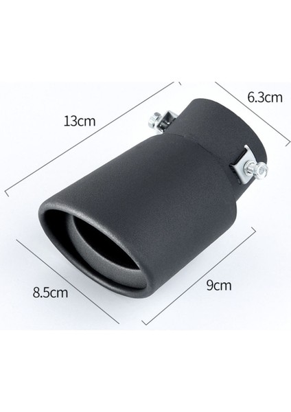 Araba Paslanmaz Çelik Siyah Kavisli Egzoz Kuyruk Boğaz Yuvarlak Boru Evrensel Araba Aksesuarlarına Uyuyor (Yurt Dışından) indirimleri