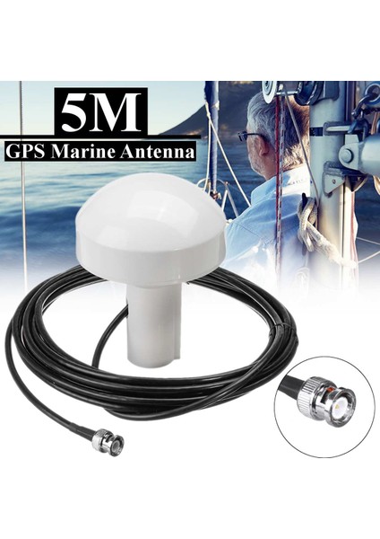 Gemi Gps Aktif Deniz Navigasyon Anteni Zamanlama Anteni 1575+/-5 Mhz 5m Bnc Erkek Fiş (Yurt Dışından)