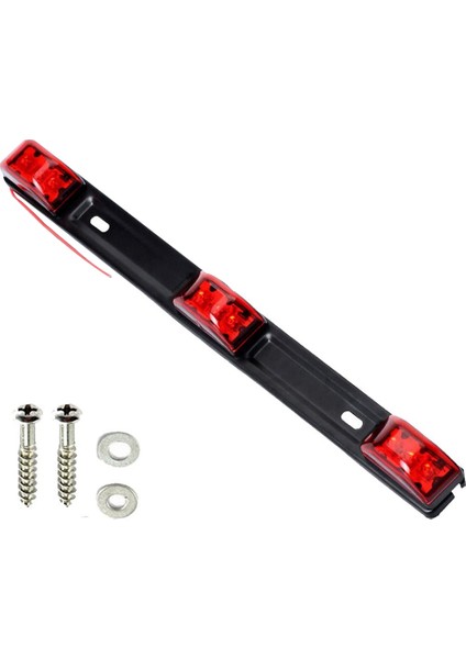 Römork Kuyruk Işık Çubuğu, 14,2 Inç Kırmızı Gümrükleme Tanımlama Kimlik Işaretleme Işığı, Kamyonet Römork Rv Için Braketli (Yurt Dışından)