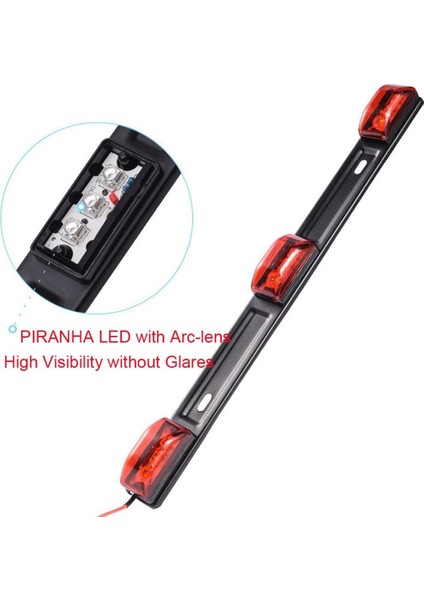 Römork Kuyruk Işık Çubuğu, 14,2 Inç Kırmızı Gümrükleme Tanımlama Kimlik Işaretleme Işığı, Kamyonet Römork Rv Için Braketli (Yurt Dışından) fırsatları