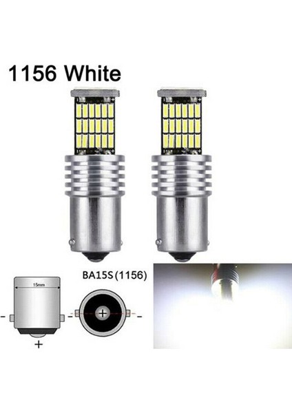 2x 1156LED Canbus 15 Smd BA15S P21W Yüksek Güç Beyaz 6000K Araba Fren Kuyruk Lambası (Yurt Dışından) modelleri