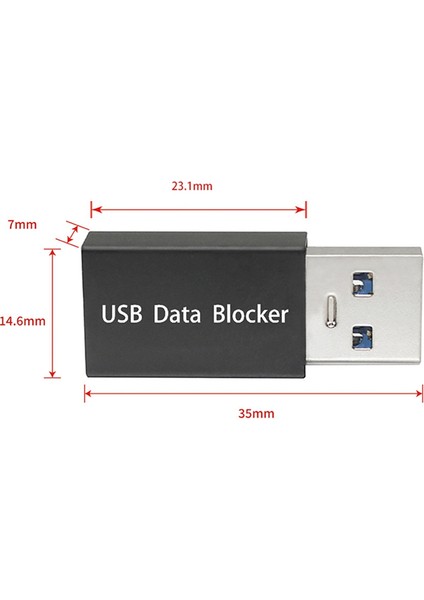 Adet USB Veri Engelleyici, Veri Senkronizasyonunu Engellemek Için Yalnızca Şarj Edilebilen USB Engelleyici Adaptörü, Meyve Suyu Jacking'e Karşı Koruyun Siyah (Yurt Dışından) fırsatları