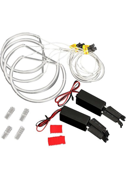 Bmw E46 3 Serisi Için 4x Ccfl Angel Eye Halo LED Halka Işık Beyaz Projektör Olmayan (Yurt Dışından)