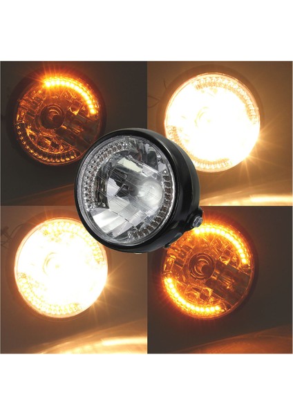 7 Inç Motosiklet Yuvarlak Far Halojen H4 Işık Lambasıbobber Için (Yurt Dışından) indirimleri