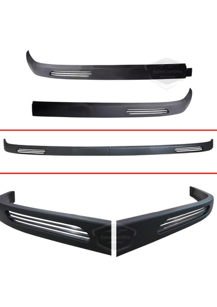 Fiat Doblo D2 2005-2010 Uyumlu Üniversal V2 Laguna Lip Esnek Ön Lip 2 Parça Tampon Altı Dil Karlık Ön Ek fırsatları