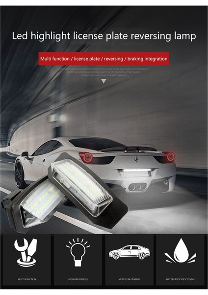 Adet LED Lisans Numarası Plaka Işık Lambaları Mitsubishi Outlander 2 3 Lancer Eclipse 3 4 Çapraz Galant Xpander I-Miev (Yurt Dışından) modelleri