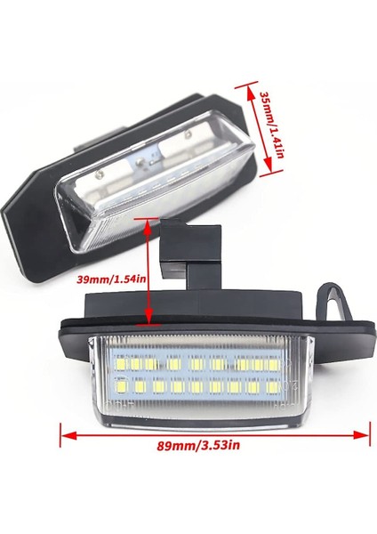 Adet LED Lisans Numarası Plaka Işık Lambaları Mitsubishi Outlander 2 3 Lancer Eclipse 3 4 Çapraz Galant Xpander I-Miev (Yurt Dışından) fırsatları