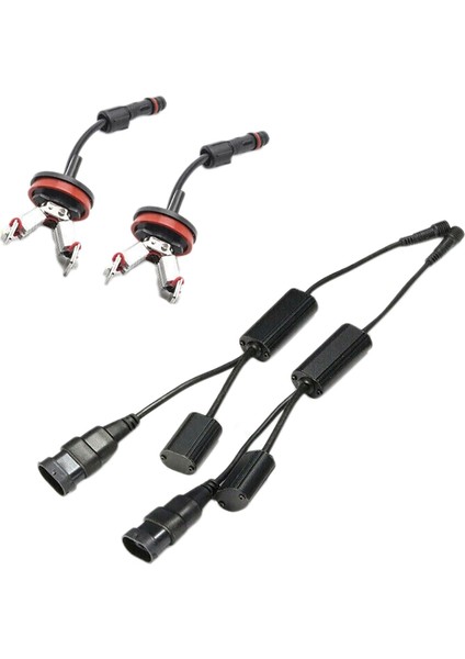 1set Araba Halo Melek Gözü LED Işık H8 6W Beyaz Ampuller Bmw E90 E92 E93 E89 E60 E70 (Yurt Dışından)