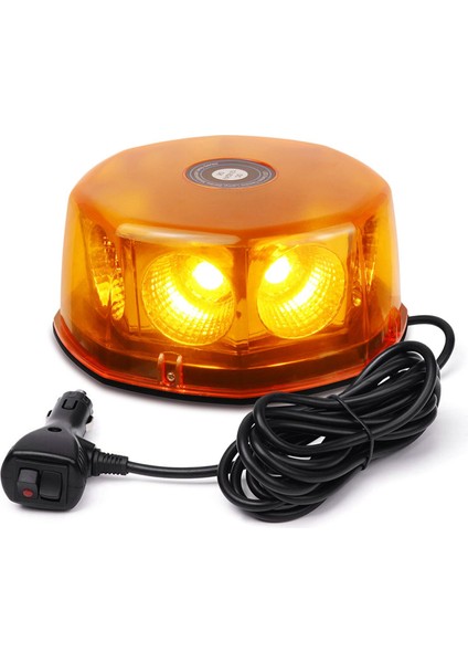 12-24V 8-Cob LED Strobe Işık Sarı/kehribar Uyarı Işıkları Süper Parlak Acil Durum Uyarı Flaşı Işaret Işığı Manyetik Tabanlı Kamyon Okul Otobüsü Forklift Utv Için (Yurt Dışından)