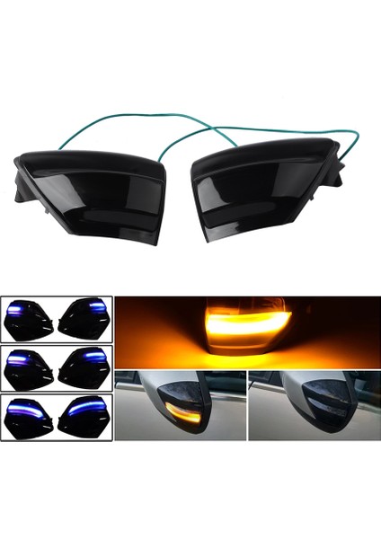 Araba LED Dinamik Dönüş Sinyali Yan Dikiz Aynası Işık Ford S-Max 07-14 Kuga C394 08-12 C-Max 11-19 Mavi Işık (Yurt Dışından) fiyatları