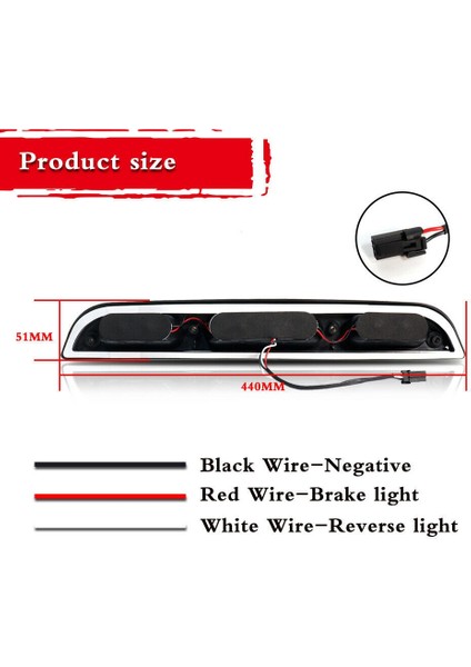 Yüksek Monte Fren Lambası 3rd Fren Lambası LED Fren Lambası Kuyruk Lambası Ford Raptor F-150 2015-2017 FL3Z13A613B (Yurt Dışından) fırsatları