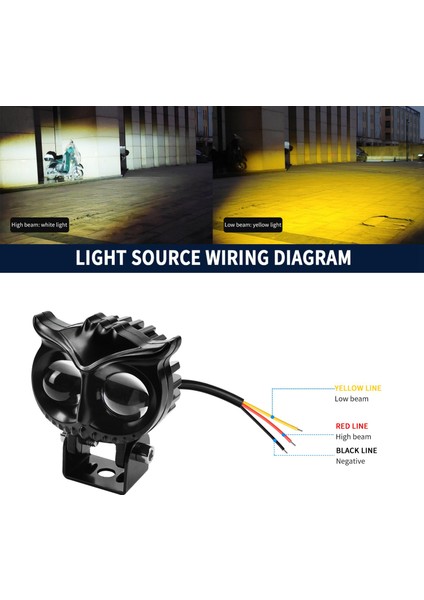 1 Adet 45W Motosiklet LED Far Işığı Yarışçı Işığı Drl Spot Lambası Arazi Motosikletleri, Atv, Suv Için (Yurt Dışından) fiyatları