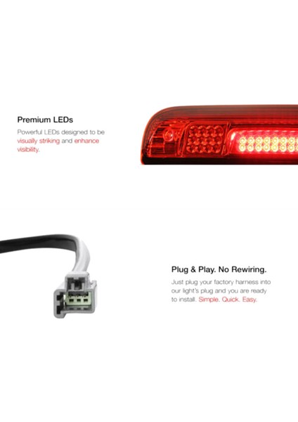 Araba LED 3. Üçüncü Fren Lambası Yüksek Montajlı Fren Lambası Chevy Silverado Gmc Sierra 1500 2500HD 3500 Hd LED 2014-2018 (Yurt Dışından) indirimleri