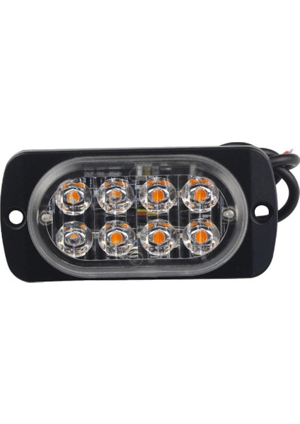 8-Led Flaş Kurtarma Uyarı Strobu Araba Oto Acil Durum Acil Durum Sinyal Lambası Sis Flaş Işığı Sarı (Yurt Dışından)