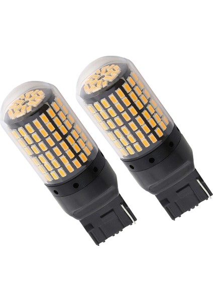 2x 7440 Canbus Süper Parlak Hata Ücretsiz LED Ampul T20 W21W 144 Smd Amber Ters Kuyruk Dönüş Sinyali Işık Için (Yurt Dışından)