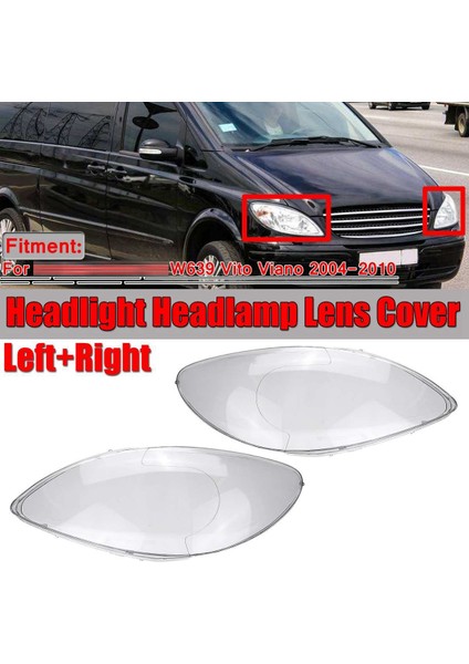 Araba Temizle Far Lens Kapağı Yedek Far Far Kabuk Kapak Mercedes Benz Için W639 Vito Viano 2004-2010 Sol (Yurt Dışından)