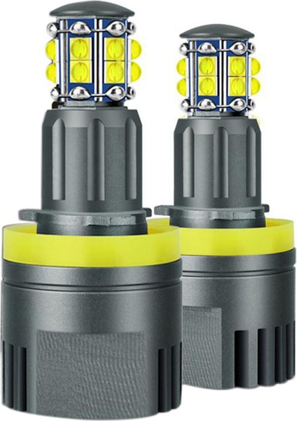 H8 Far Ampulü 6000K 120W LED Melek Gözler Işıkları Canbus Bmw E60 E61 E63 X5 E70 X6 E71 E90 E91 E92 E93 M3 E89 E82 (Yurt Dışından)