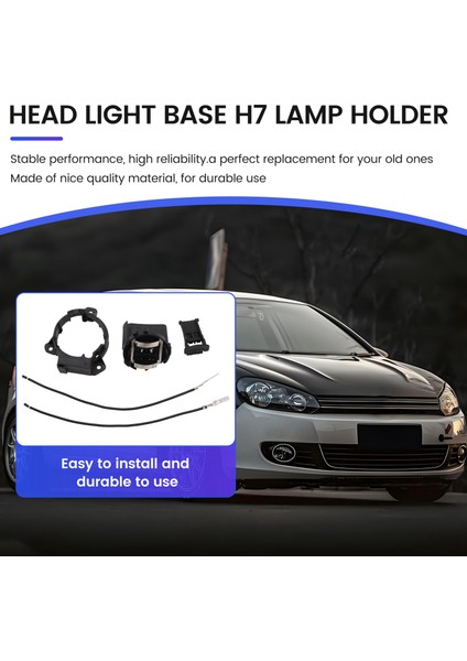 Araba Halojen Lamba Tutucu Kısa Far Far Tabanı H7 Lamba Tutucu 5K0941109 A9068260282 Vw Golf 6 Mk6 7 Mk7 Tiguan Için (Yurt Dışından)