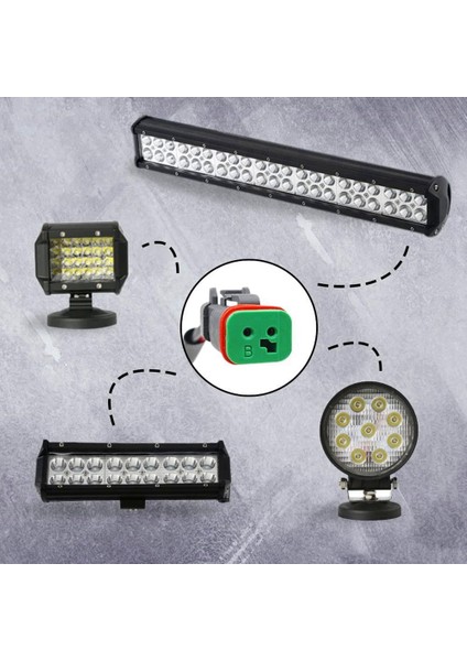 Kurşun 2 In1 Deutsch Çift Çıkışlı Dt Dtm Dişi Konnektör Soket Adaptörleri LED Sis Lambası LED Pod Işıkları LED Işık Çubuğu (Yurt Dışından) indirimleri