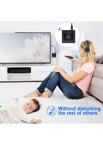 Bluetooth Akışı Için Evrensel Kablosuz Bluetooth Alıcı Verici Ses Adaptörü (Yurt Dışından)