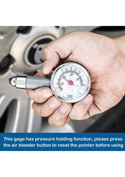 Küçük Lastik Basıncı Göstergesi 10-100PSI, Motosikletler, Arabalar, Suv Atv Için Doğru Mekanik Çinko Alaşımlı Hava Ölçer (Yurt Dışından) indirimleri