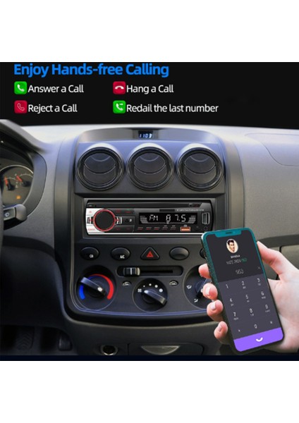 Araba Oyuncu Modeli 520 USB Plug-In Radyo Bluetooth Eller Serbest Mp3 Uzun Stil Çalar Kayıpsız Müzik Evrensel (Yurt Dışından)