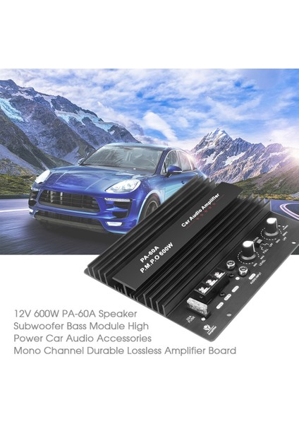 12V 600W Araç Ses Güç Amplifikatörü Kurulu Kayıpsız Subwoofer Bas Modülü Yüksek Güç Araç Ses Aksesuarları Mono Kanal (Yurt Dışından)