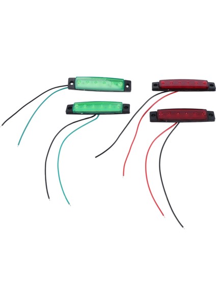 4 Adet Kırmızı Yeşil Tekne Navigasyon LED Işıkları Kıç Işıkları Tekneler Sancak Işık 12V (Yurt Dışından)